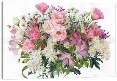 Floral Lace Canvas Art Print - Yulia Krasnov