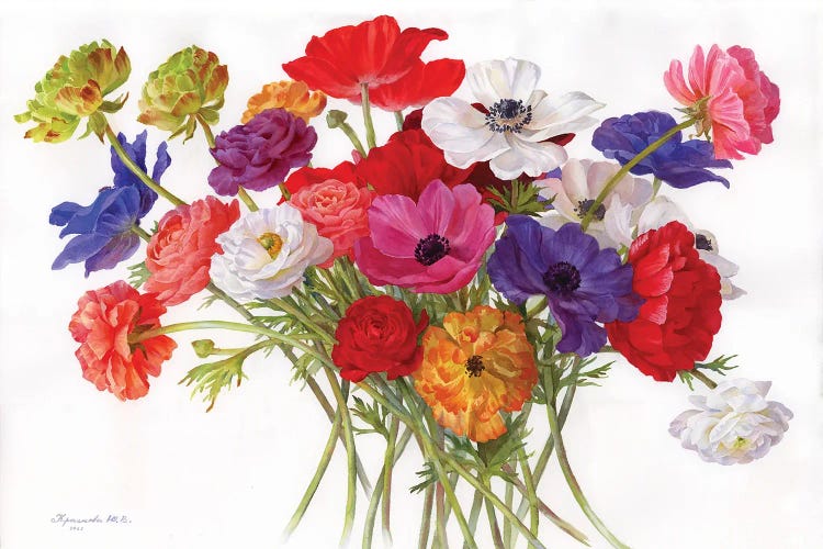 Flower Fireworks by Yulia Krasnov wall art