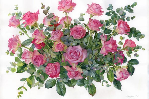 Botanical Illustrations: Roses In The Baroque Style by Yulia Krasnov