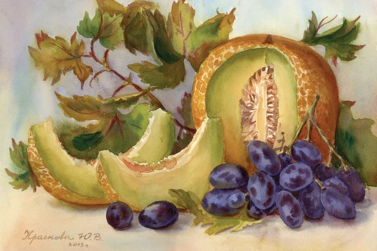 Melon And Grapes