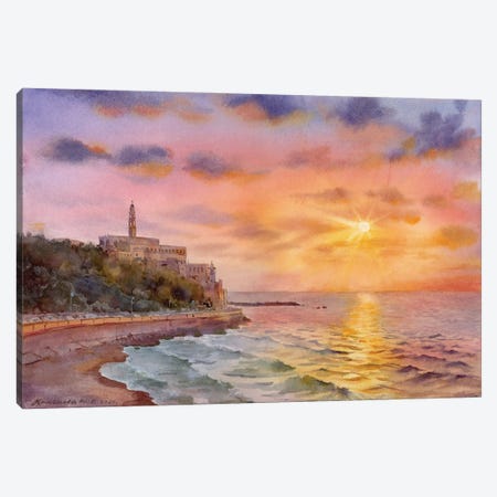 Sunset In Jaffa Canvas Print #YKV65} by Yulia Krasnov Canvas Art