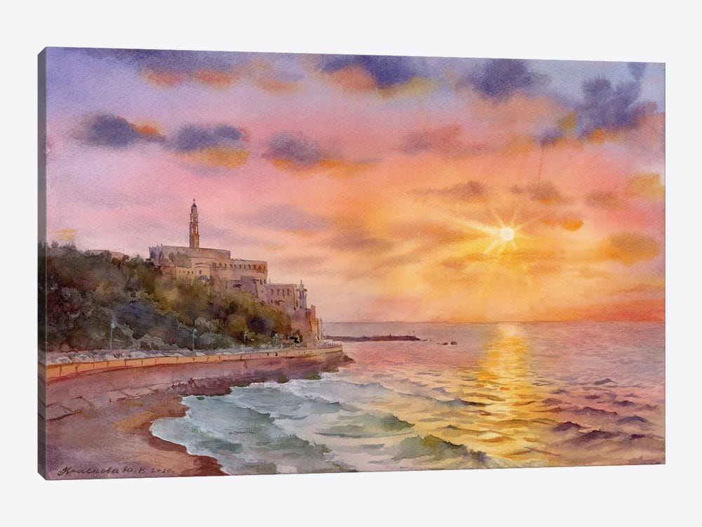 Sunset In Jaffa by Yulia Krasnov 1-piece Art Print