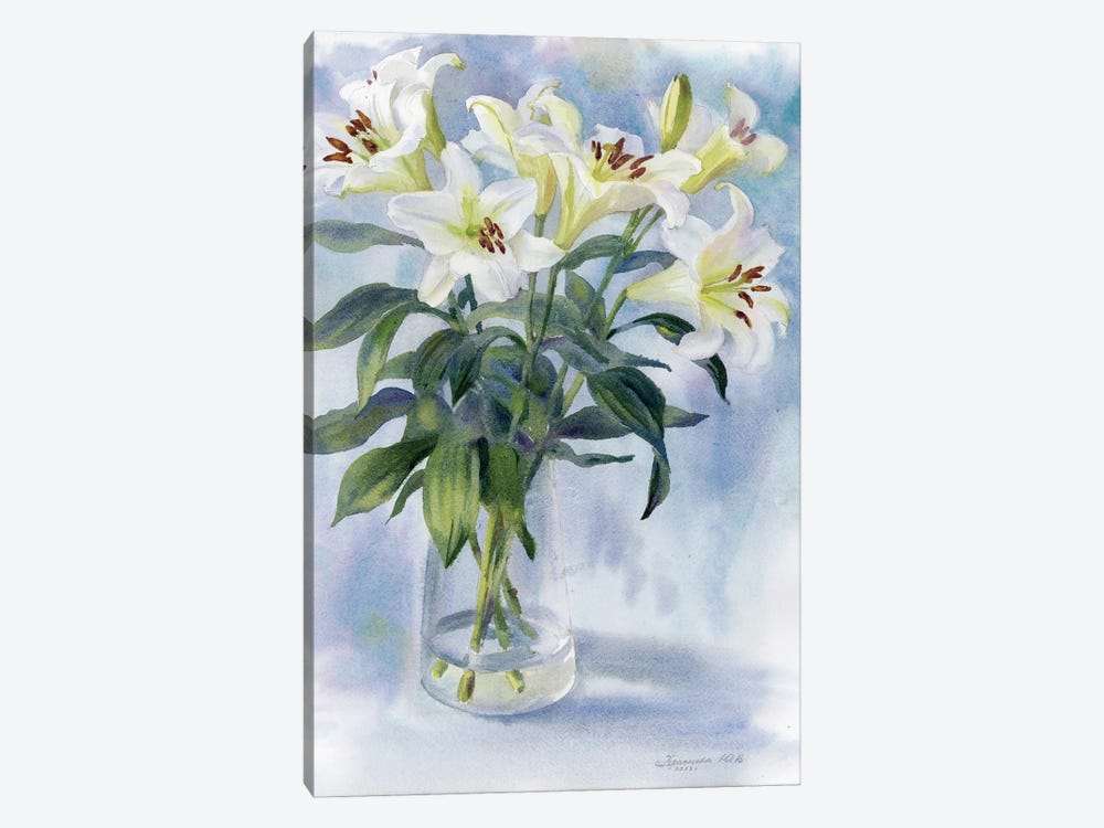 Lily Bouquet by Yulia Krasnov 1-piece Canvas Art Print