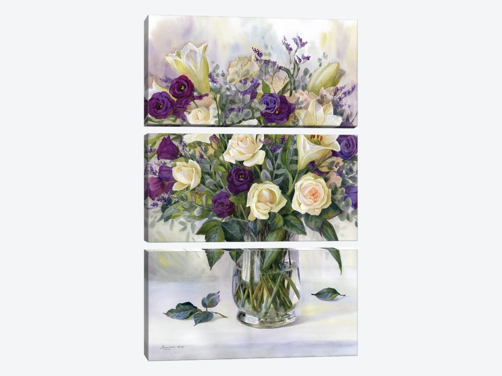 Big Bouquet by Yulia Krasnov 3-piece Art Print