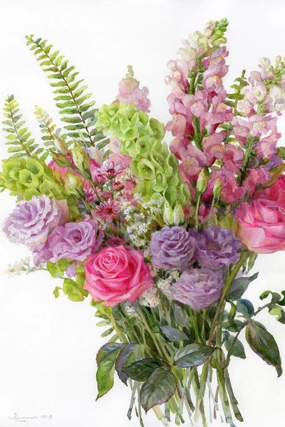 Bouquet With Irish Bells by Yulia Krasnov framed wall art