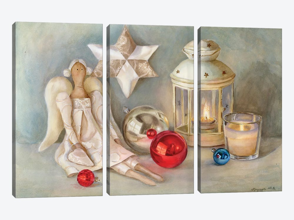 For Christmas by Yulia Krasnov 3-piece Canvas Art