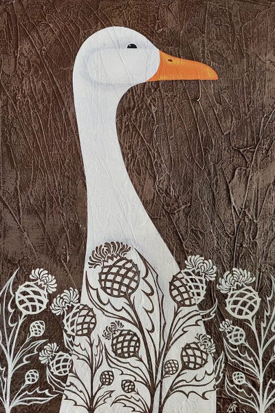 Geese: Goose In The Thistle by Yulia Belasla