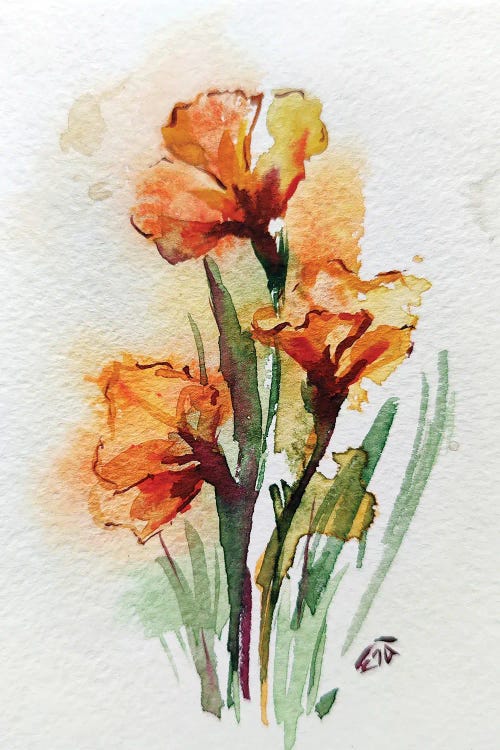 Orange Tulips by Yulia Belasla wall art