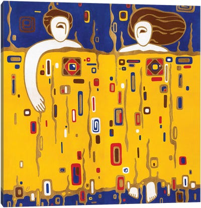 Under One Blanket Canvas Art Print - Artists Like Klimt
