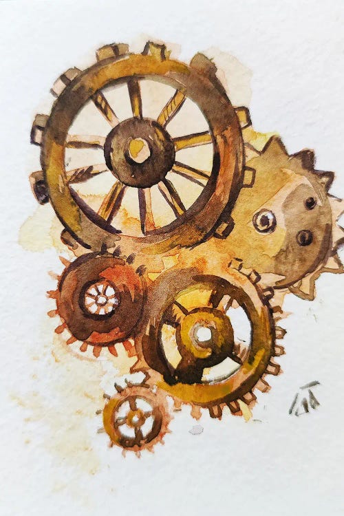Clockwork Mechanisms by Yulia Belasla wall art