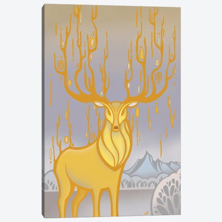 Red Deer Canvas Print #YLB14} by Yulia Belasla Canvas Artwork