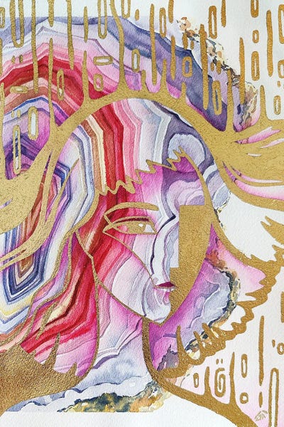 Agate, Woman Portrait by Yulia Belasla framed wall art