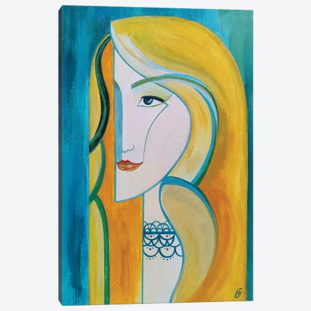 Blonde Canvas Print #YLB38} by Yulia Belasla Canvas Art Print