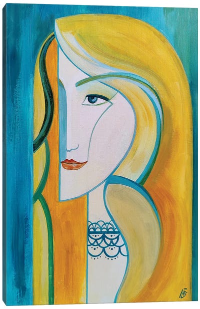 Blonde Canvas Art Print - Yulia Belasla