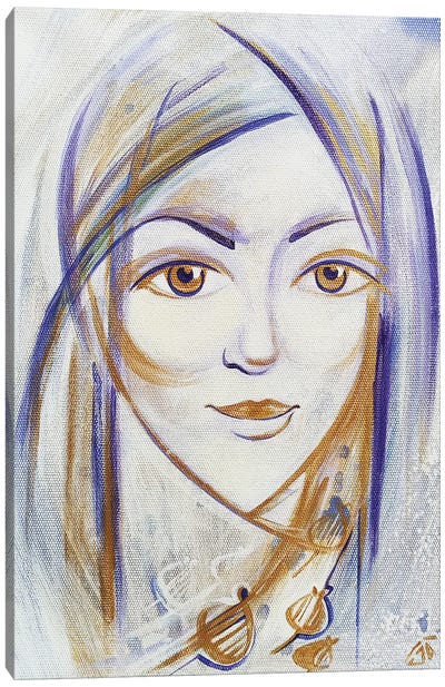 Giving The Sun, Faith, Love And Hope, Female Portrait Painting Canvas Art Print - Yulia Belasla