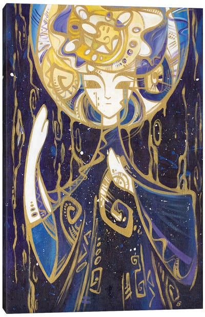 The Moon Canvas Art Print - All Things Klimt