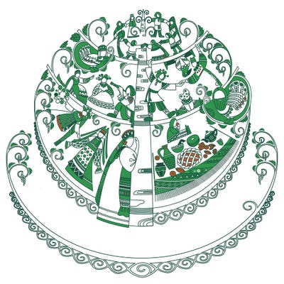 Spirits Day, Digital Art by Yulia Belasla framed canvas print