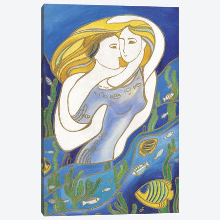 Night Water, Art About Love Canvas Print #YLB55} by Yulia Belasla Canvas Wall Art