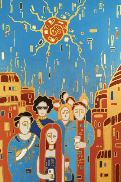 The Orange Sun by Yulia Belasla canvas print