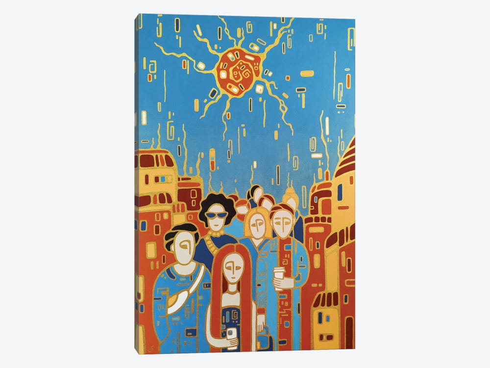 The Orange Sun by Yulia Belasla 1-piece Art Print