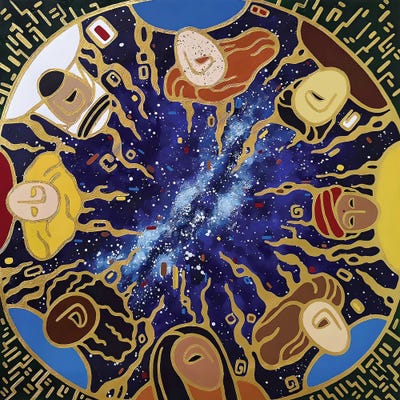 Sleeping Under The Stars by Yulia Belasla framed canvas print