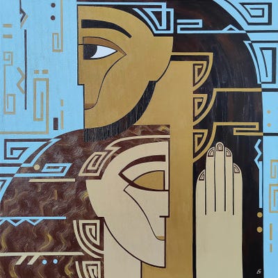 Trust, Art About Love by Yulia Belasla canvas print