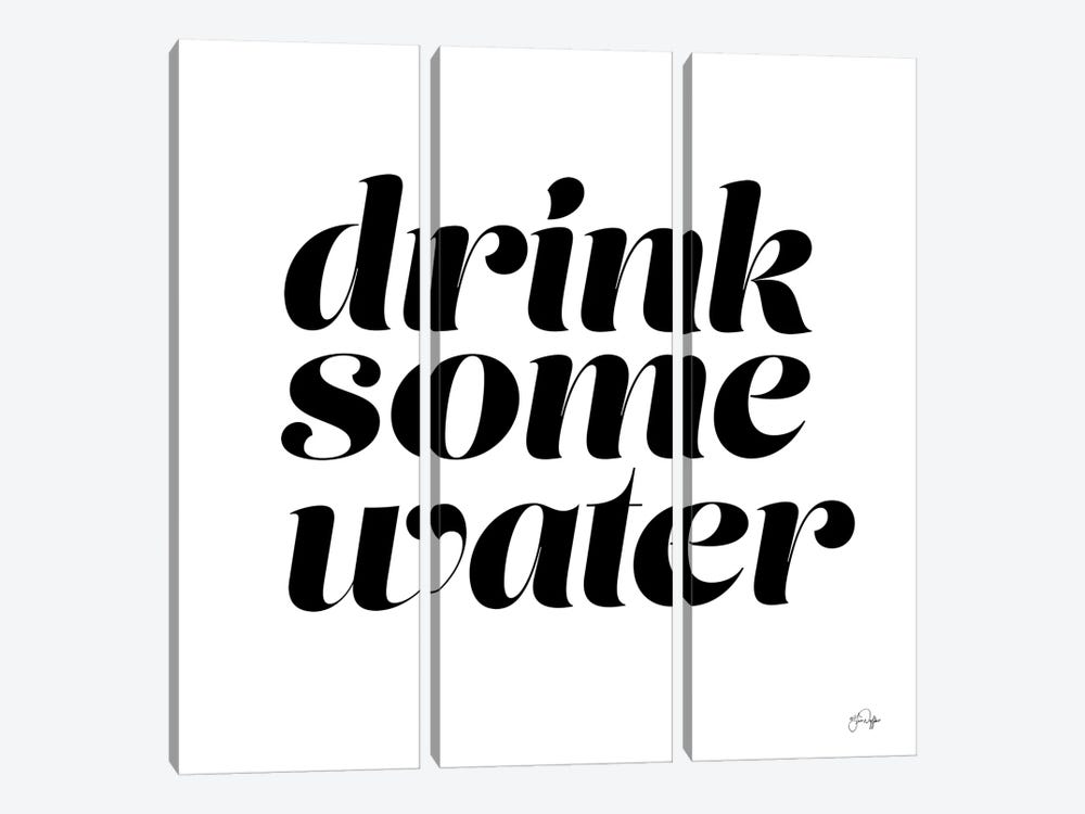 Drink Some Water by Yass Naffas Designs 3-piece Canvas Art Print