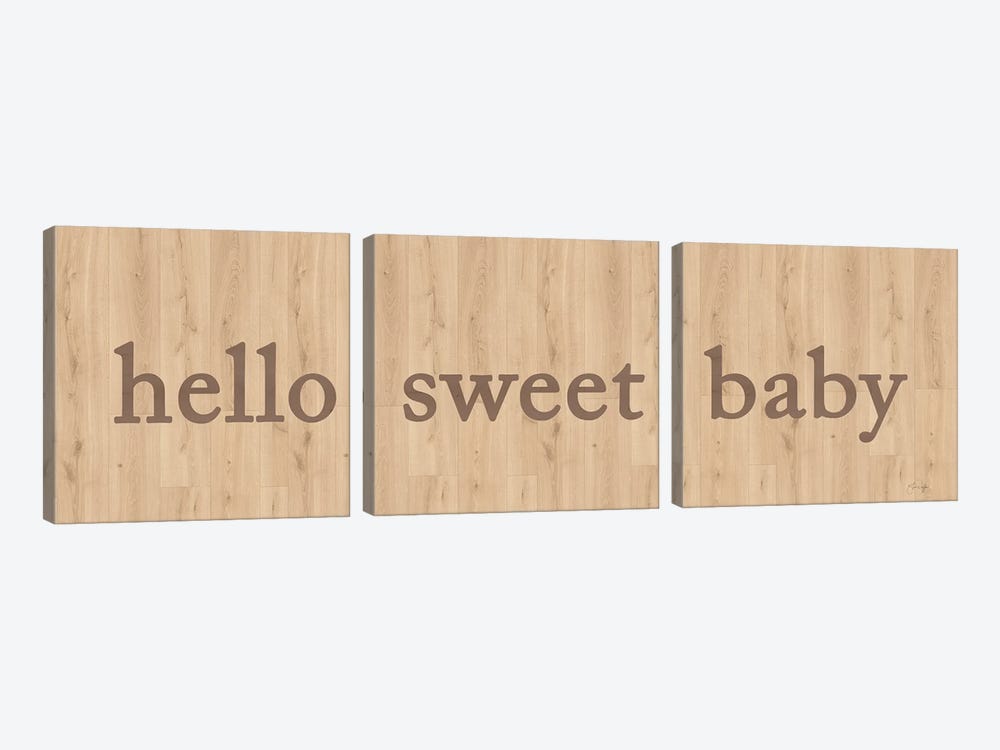 Hello Sweet Baby by Yass Naffas Designs 3-piece Art Print