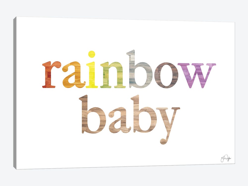 Rainbow Baby by Yass Naffas Designs 1-piece Canvas Art