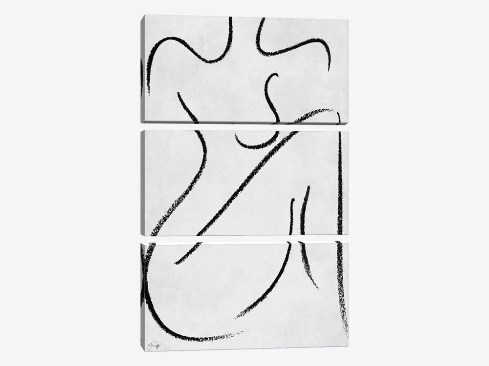 Sitting Woman by Yass Naffas Designs 3-piece Art Print