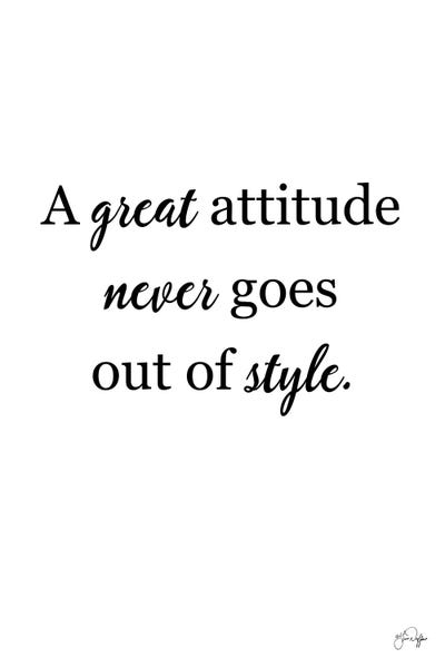 Yass Naffas Designs: A Great Attitude by Yass Naffas Designs