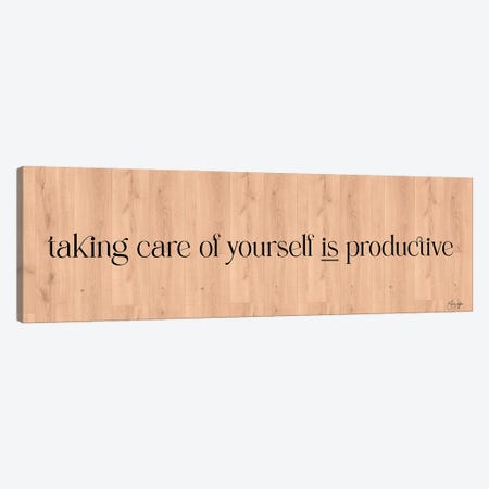 Taking Care Of Yourself Is Productive Canvas Print #YND40} by Yass Naffas Designs Canvas Print