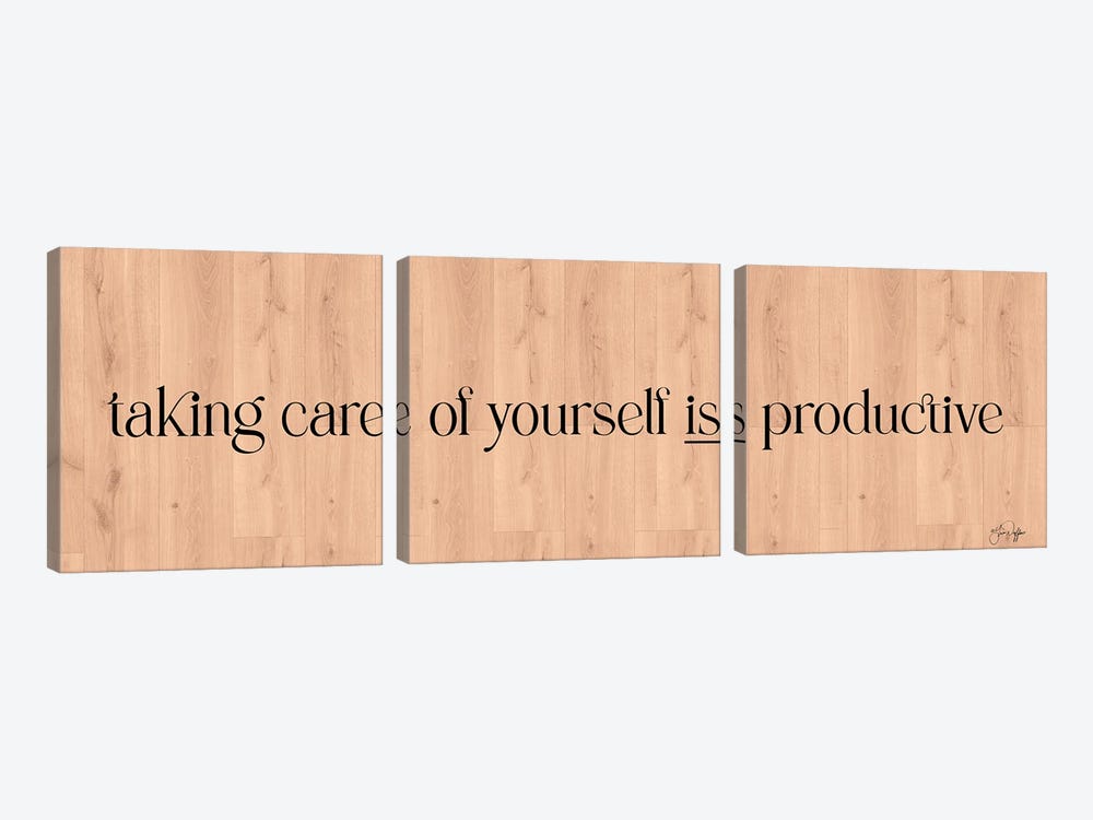 Taking Care Of Yourself Is Productive by Yass Naffas Designs 3-piece Canvas Wall Art