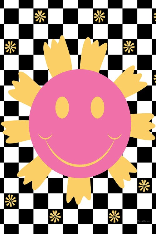 Flower Smiley Face by Yass Naffas Designs wall art
