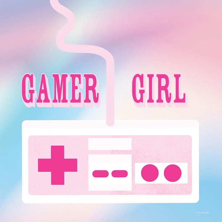Gamer Girl by Yass Naffas Designs wall art