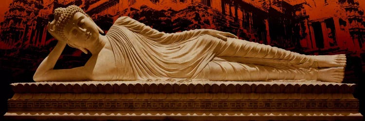 Laying Buddha at Angkor Wat by 5by5collective wall art