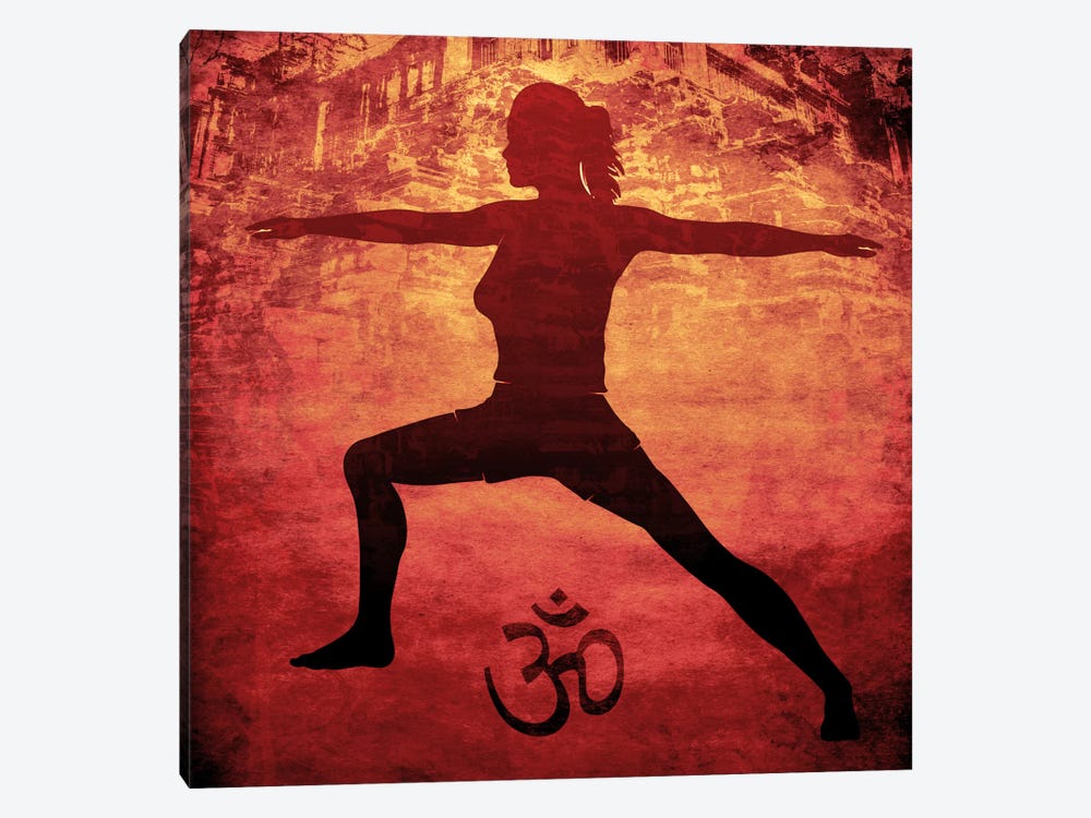 OM Warrior Stance by 5by5collective 1-piece Canvas Print