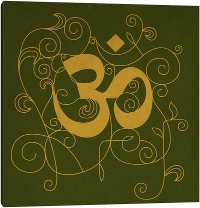 OM Meditation Canvas Art Print - Indian Décor