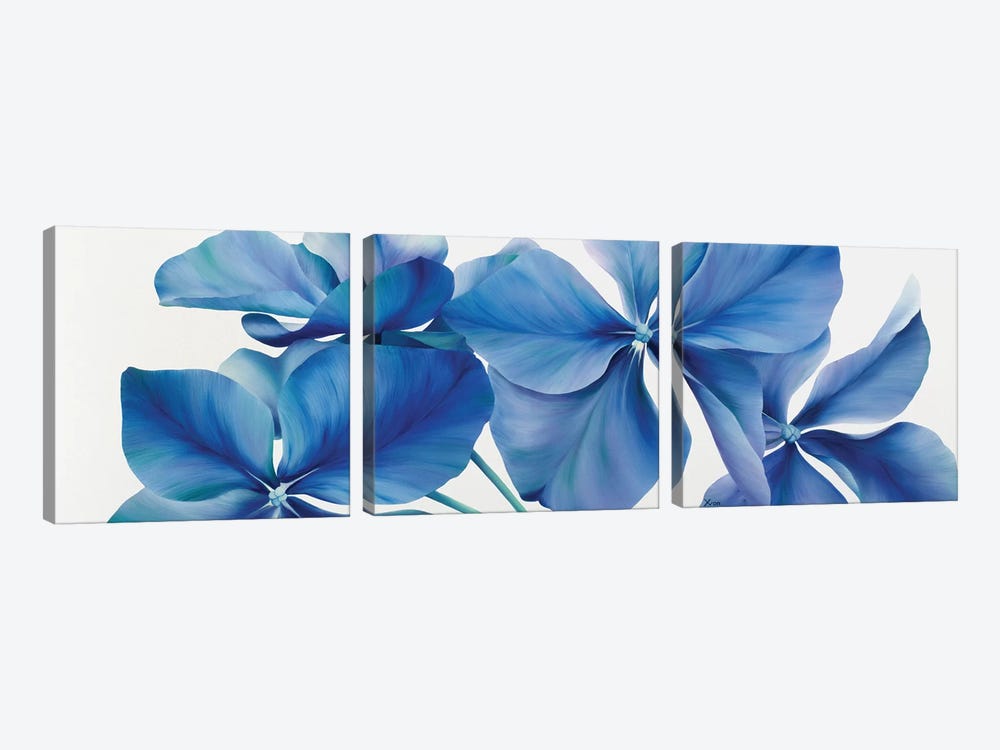 Shiny Bleu by Yvonne Poelstra-Holzhaus 3-piece Canvas Artwork