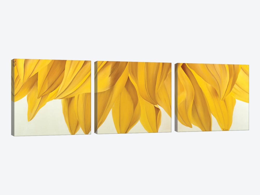 Sunny Yellow by Yvonne Poelstra-Holzhaus 3-piece Canvas Print