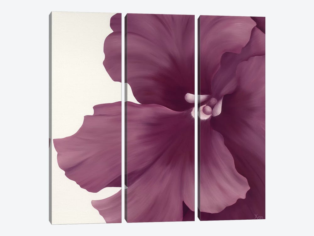 Violet Flower I by Yvonne Poelstra-Holzhaus 3-piece Art Print
