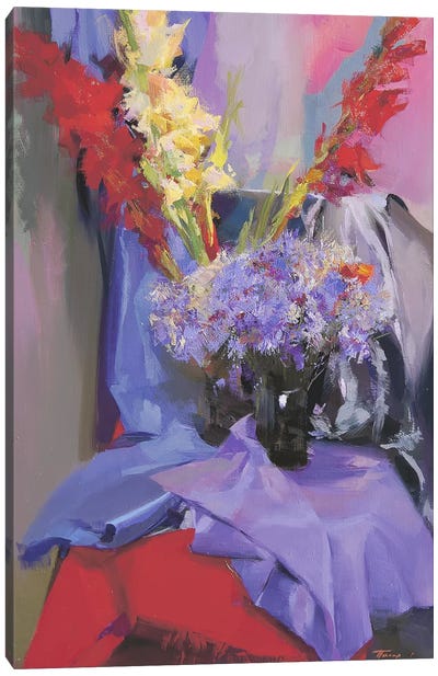 July's Flowers Canvas Art Print - Artists From Ukraine