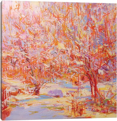 Winter Heat Canvas Art Print - Copper & Rose