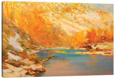 The Sudden Cold Canvas Art Print - Current Day Impressionism Art
