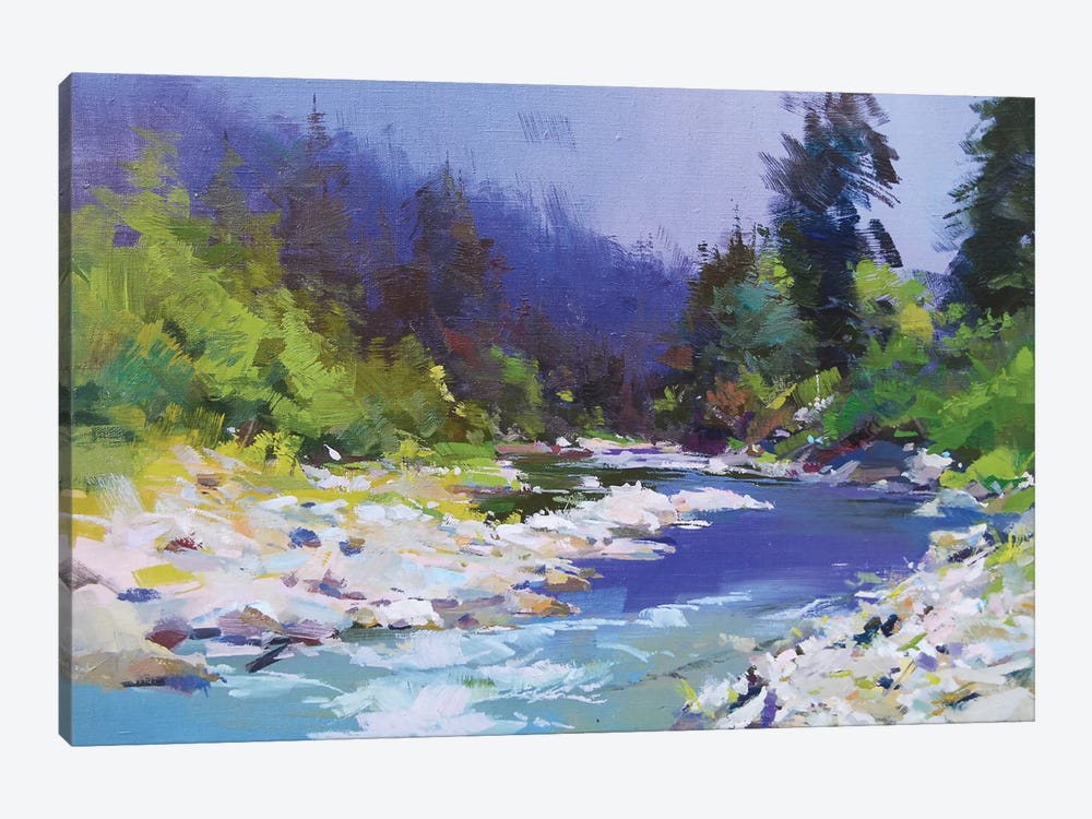 River and Stones by Yuri Pysar 1-piece Canvas Art