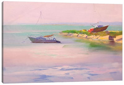Lilac Calm Canvas Art Print - Pastel Impressionism