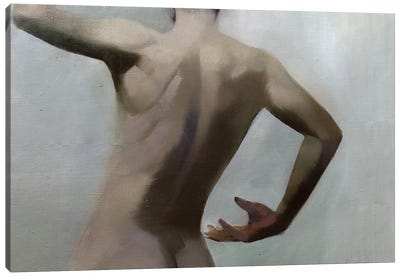 Male Nude Canvas Art Print - April Fool's Day
