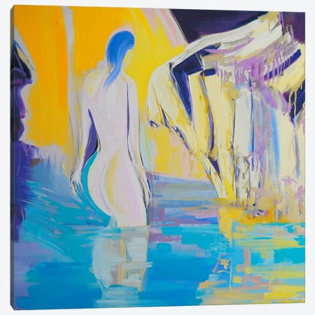 Night Bathing Canvas Print #YPR29} by Yuri Pysar Canvas Print