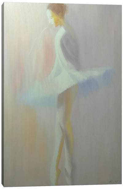 Morning White Canvas Art Print - Dancer Art