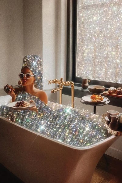 Glam Bedroom: Bath Time by Yana Potter